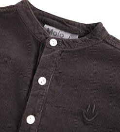 Skjorter-Molo Skjorte - Fløjl - Enoz - Dark Cocoa