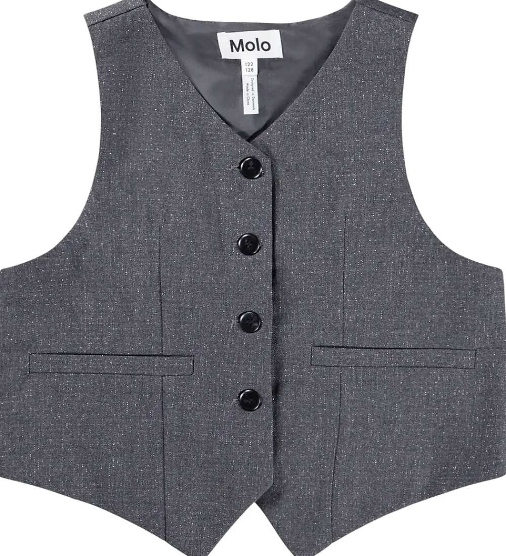Molo Veste*Vest - Hollie - Grey Silver Check