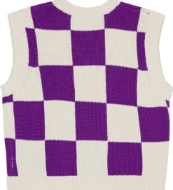Veste-Molo Vest - Strik - Gitta - Purple Shell Check