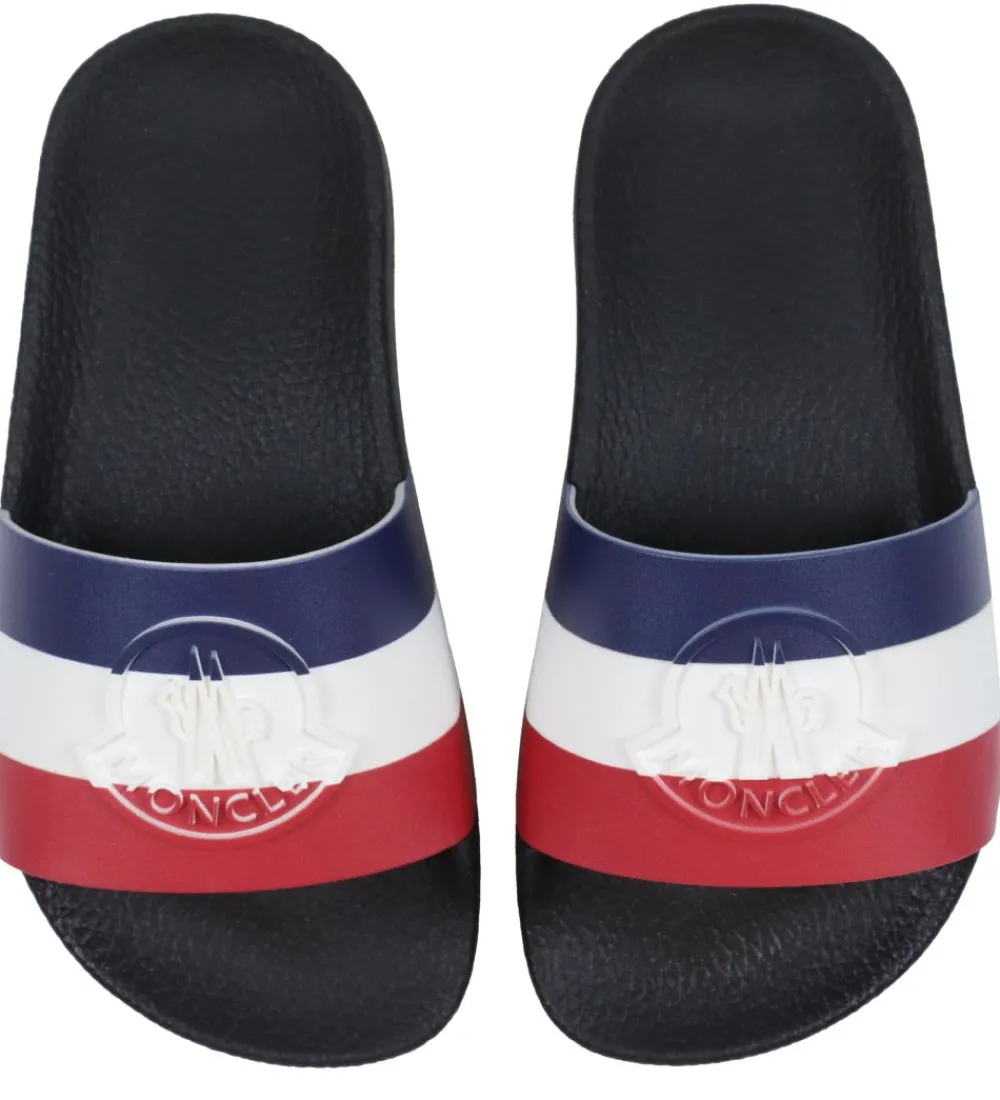 Moncler Badesandaler*Badesandaler - Petit Basile - Sort m. Logo