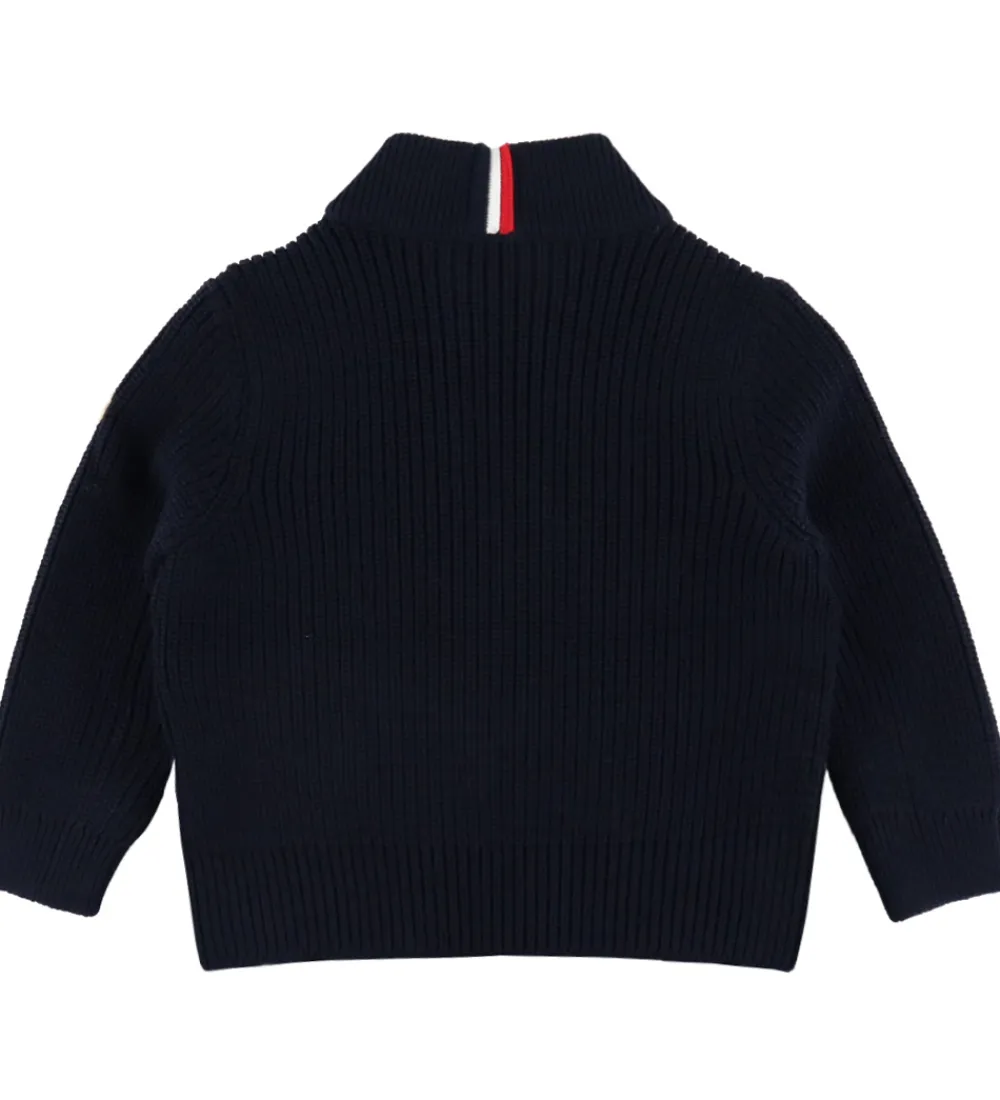 Moncler Termotøj*Cardigan - Uld/Dun - Navy