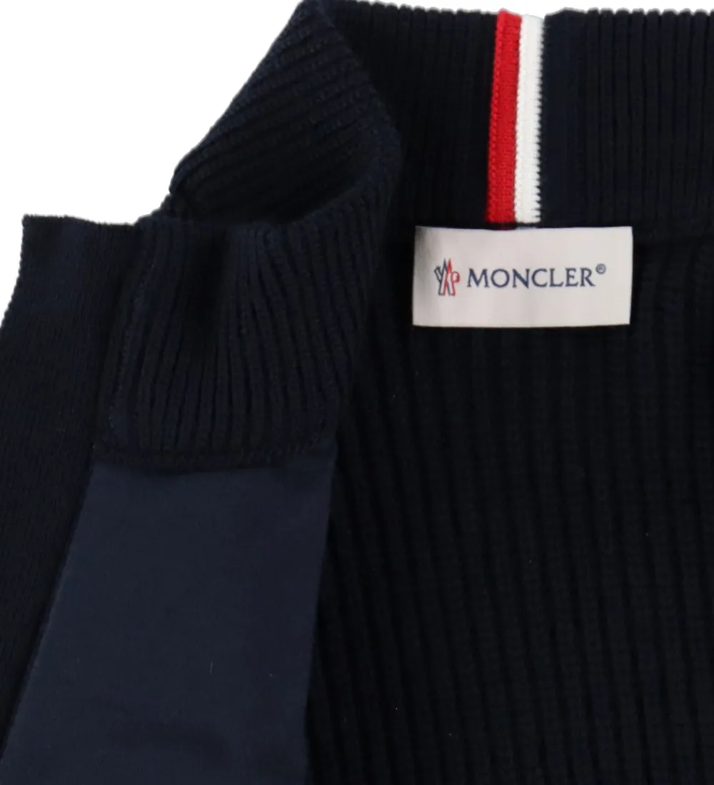 Moncler Termotøj*Cardigan - Uld/Dun - Navy