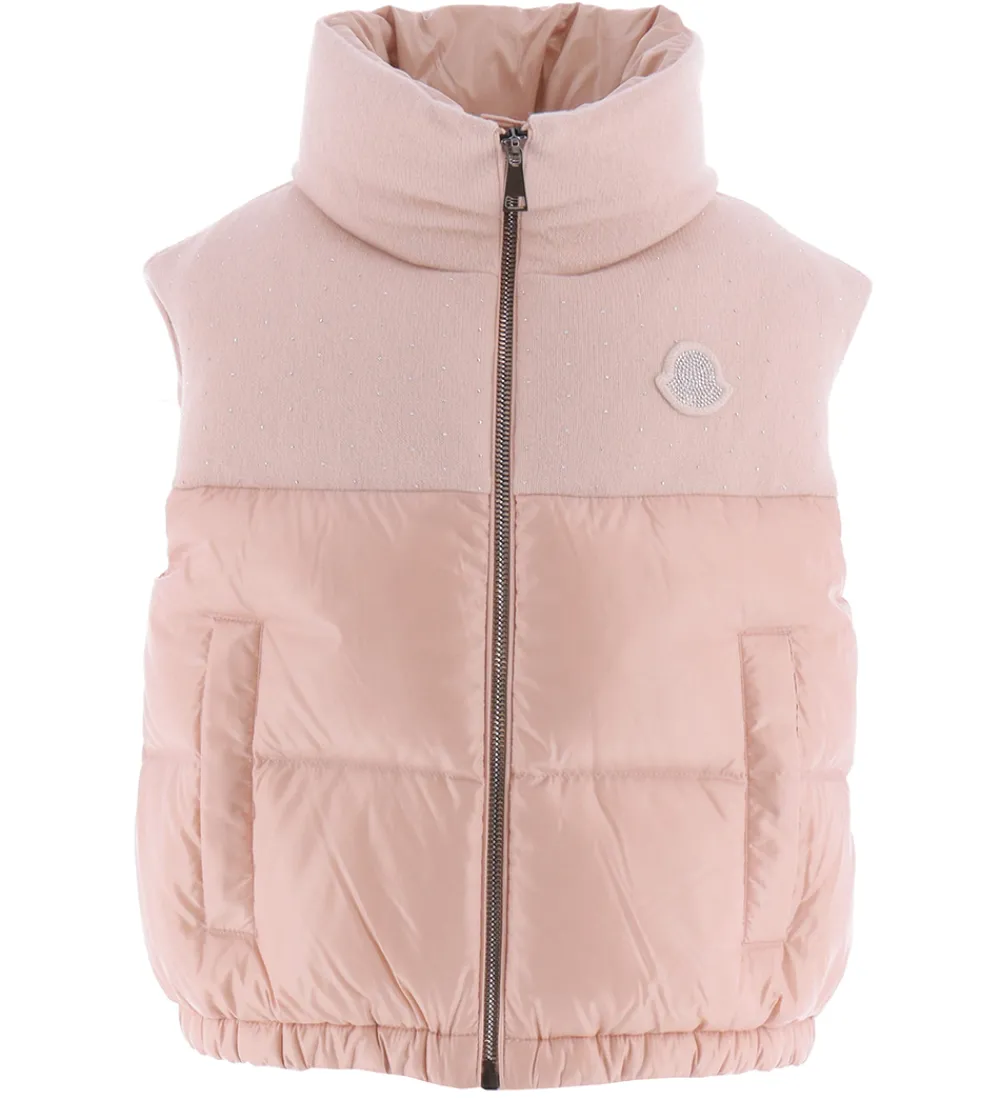 Veste|Dunveste Og Dyneveste-Moncler Dunvest - Suzan - Dusty Rose m. Similisten