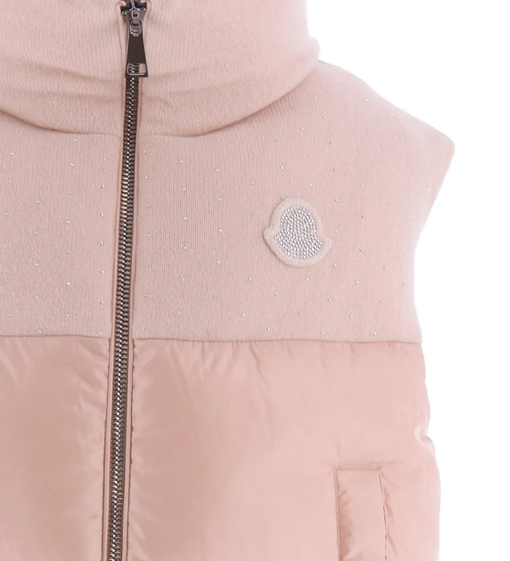 Veste|Dunveste Og Dyneveste-Moncler Dunvest - Suzan - Dusty Rose m. Similisten