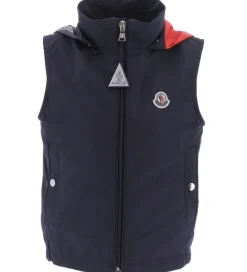 Veste-Moncler Vest - Zene - Mørkeblå m. Rød/Hvid