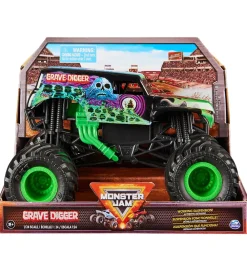 Monster Jam Biler, Tog Og Køretøjer*Collector Truck - 1:24 - Grave Digger - Sort/Grøn