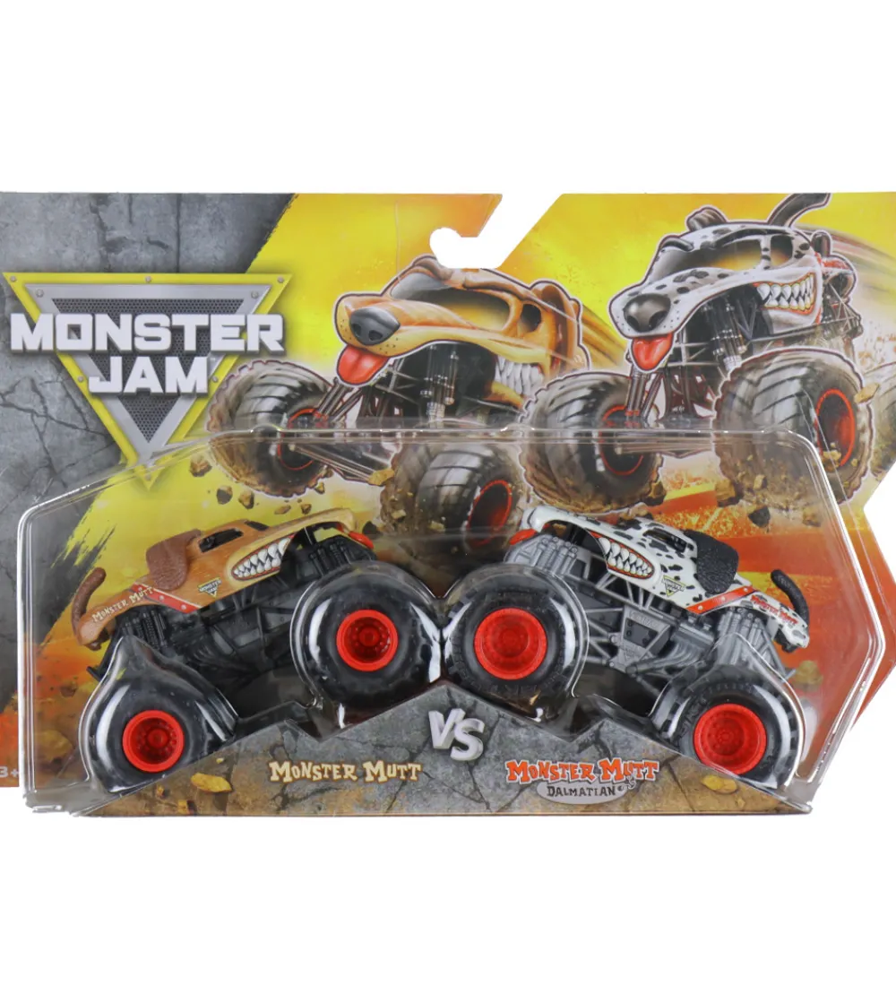 Biler, Tog Og Køretøjer-Monster Jam Truck - 1:64 - 2-pak - Monster Murt vs Monster Mutt