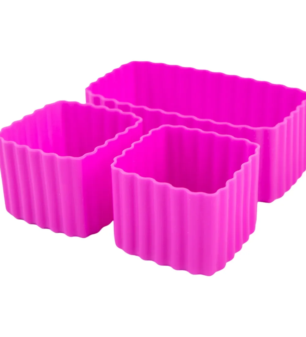Montiico Madkasser*Indsatser - 3-pak - Bento Cups - Silikone - Fuchsia