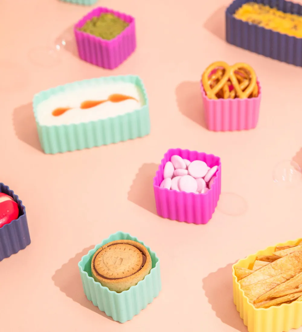 Montiico Madkasser*Indsatser - 3-pak - Bento Cups - Silikone - Fuchsia