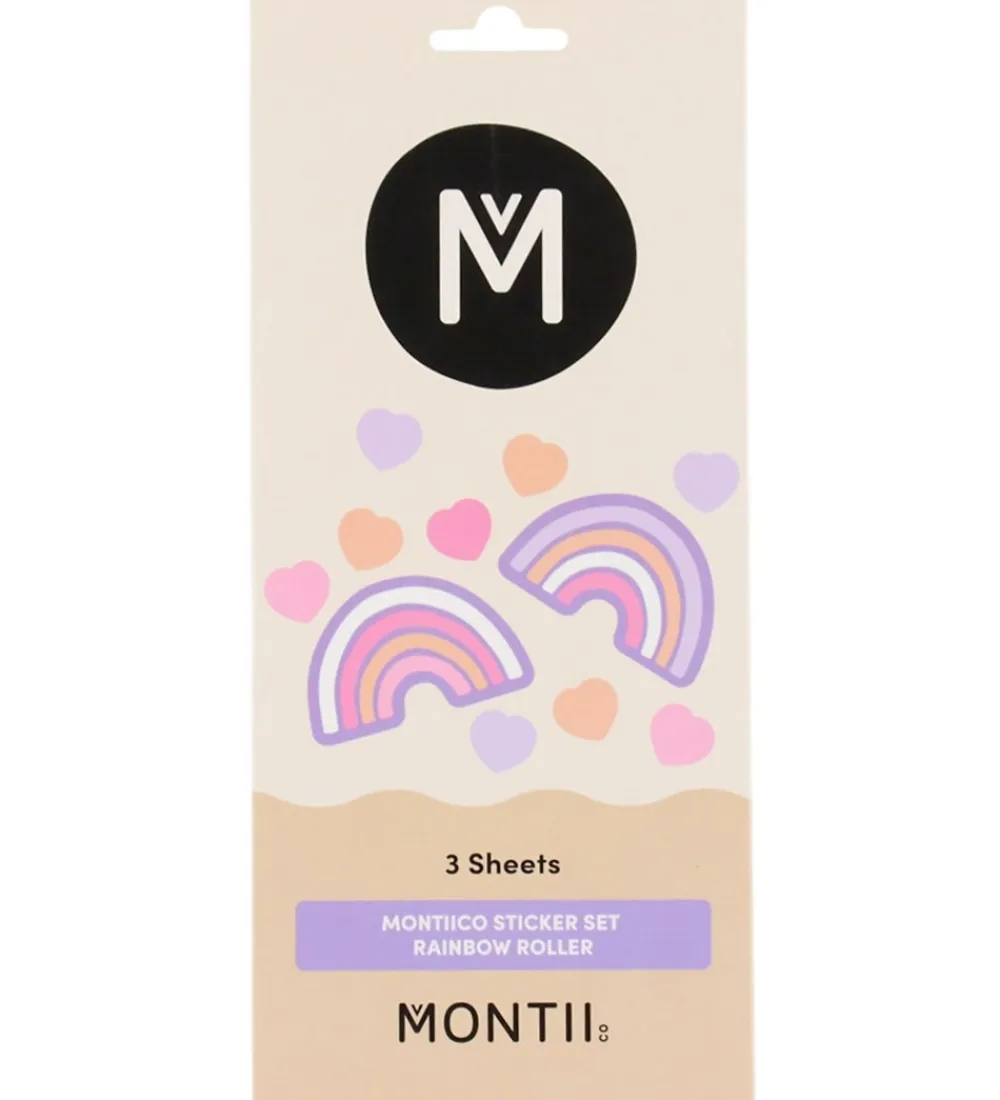 Kreativ Leg-Montiico Klistermærker - 3 ark - Rainbow Roller