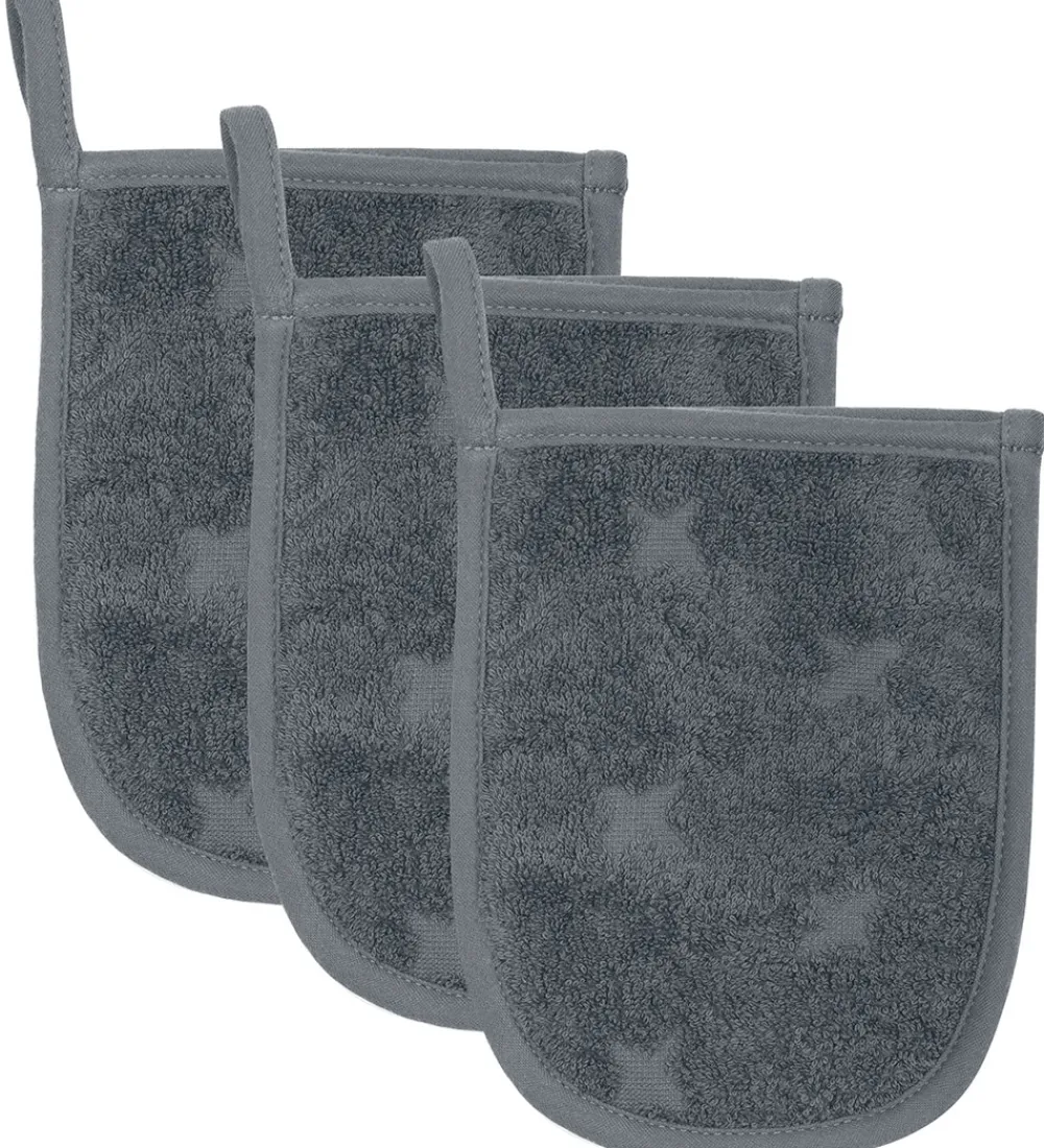 Müsli Vaskeklude*Badehandske - 3-pak - 14x18 cm - Stormy Blue