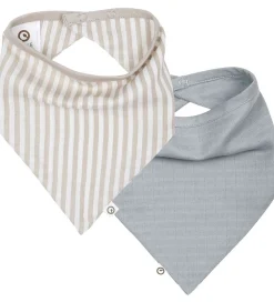 Hagesmække-Müsli Savlesmække - Stripe Muslin - 2-pak - Balsam cream/Cashme