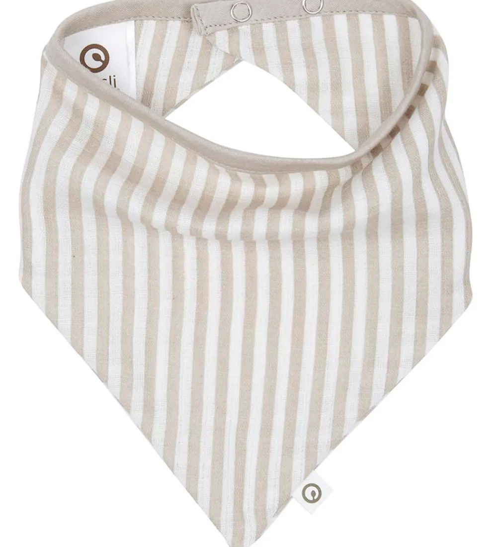 Hagesmække-Müsli Savlesmække - Stripe Muslin - 2-pak - Balsam cream/Cashme