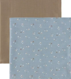 Müsli Stofbleer|Pusletid*Stofbleer - 2-pak - 75x75 - Stars - Jasmin Blue/Balsam Cre