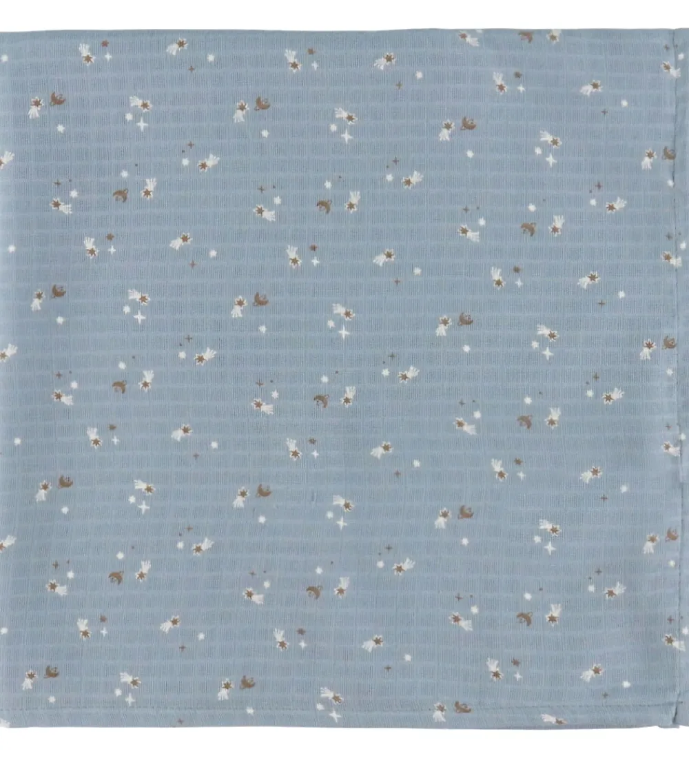 Müsli Stofbleer|Pusletid*Stofbleer - 2-pak - 75x75 - Stars - Jasmin Blue/Balsam Cre