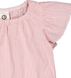 Toppe-Müsli Top - Seersucker - Frill - Balsam Cream/Bubblegum