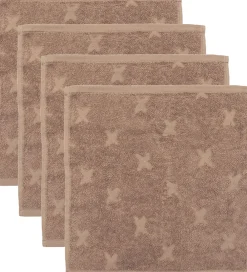 Müsli Vaskeklude|Pleje- Og Toiletartikler*Vaskeklude - 4-pak - Walnut