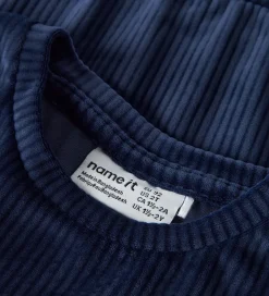 Name It Juletøj*Bluse - Fløjlsvelour - Cropped - NmfVeloa - Navy Blazer