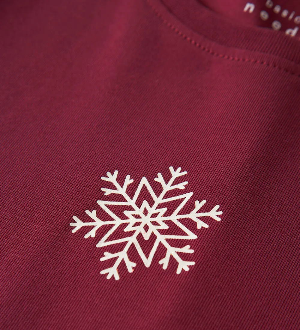 Name It Juletøj|Bluser*Bluse - NkfVix - Burgundy/Snowflake