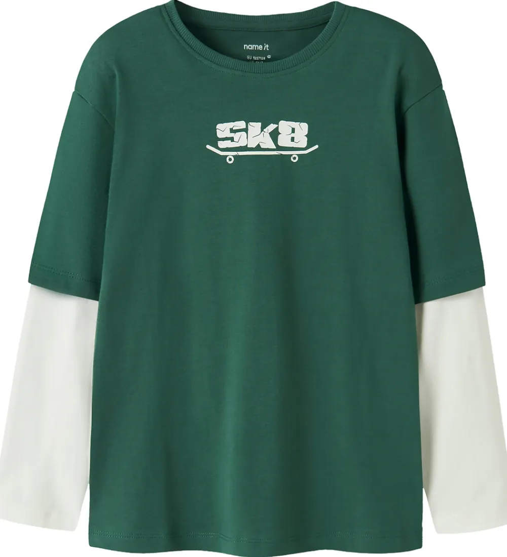 Bluser-Name It Bluse - NkmVarto - Bistro Green/Skate8