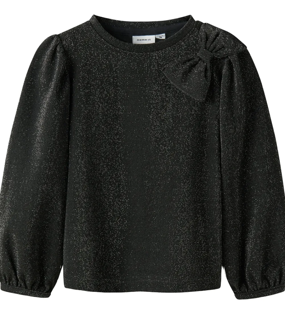 Name It Juletøj*Bluse - NmfRoisin - Sort m. Glimmer