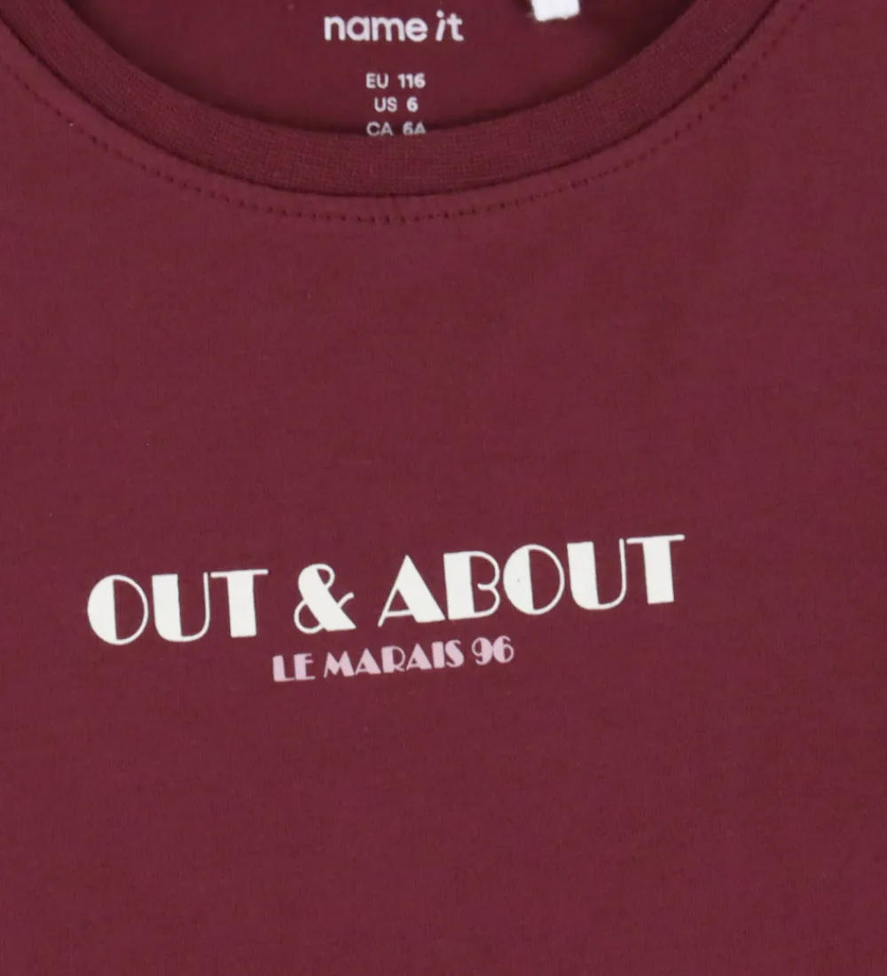 Name It Juletøj*Bluse - NmfVix - Burgundy/Out And About