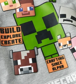 T-Shirts-Name It Bluse - NmmNyle - Minecraft - Gråmeleret