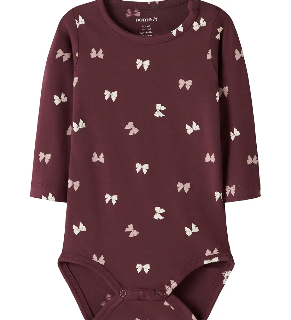 Bodyer-Name It Body l/æ - NbfVandora - Burgundy/Bow