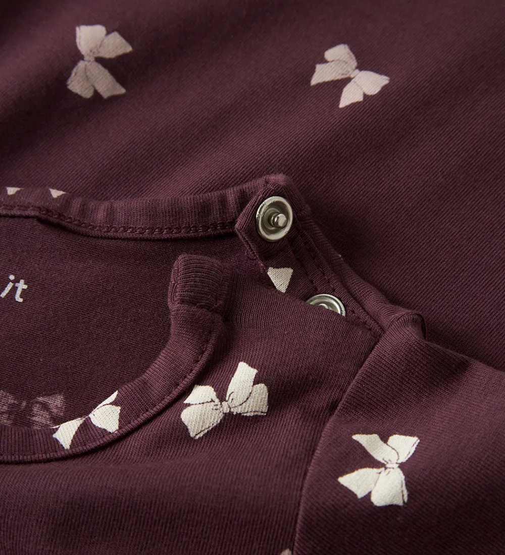 Bodyer-Name It Body l/æ - NbfVandora - Burgundy/Bow