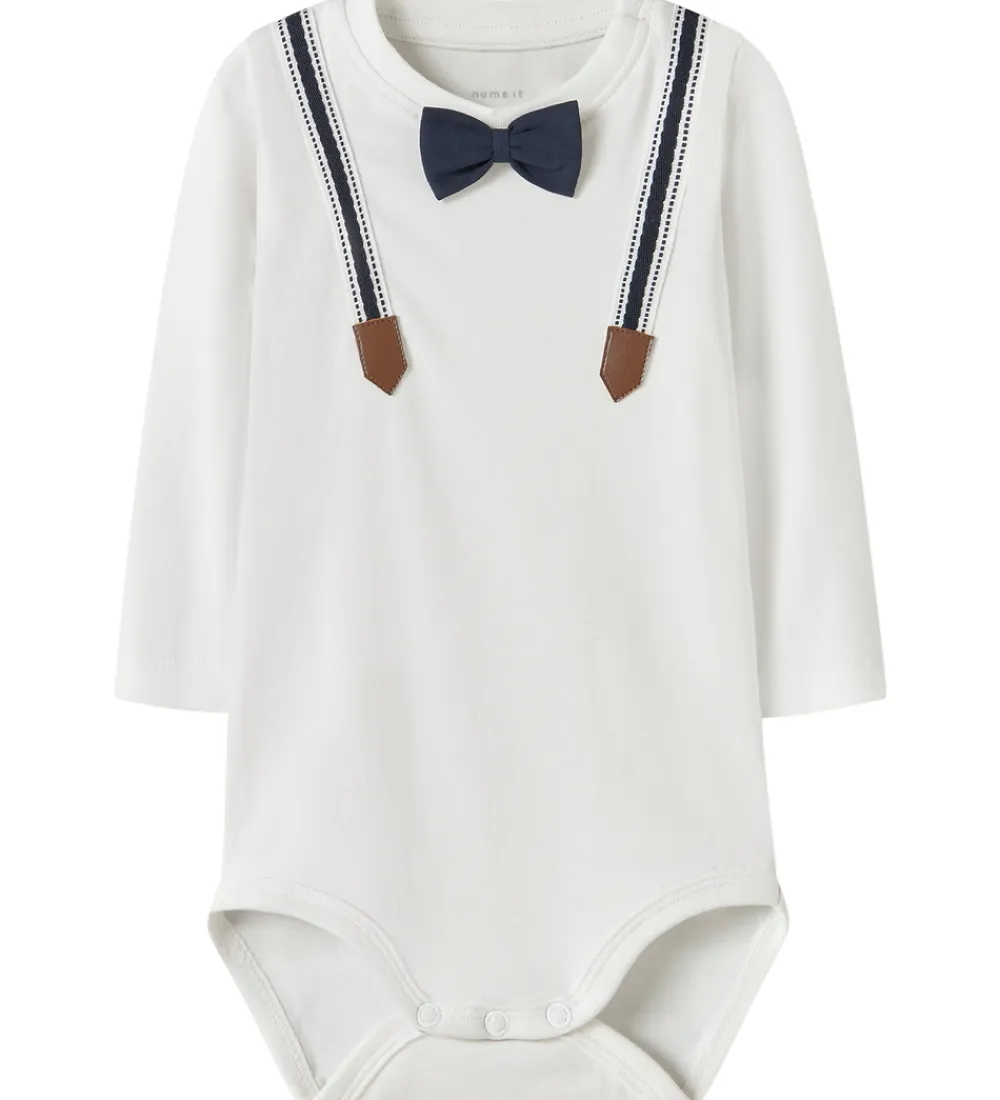Name It Bodyer*Body l/æ - NbmRufus - Bright White m. Print