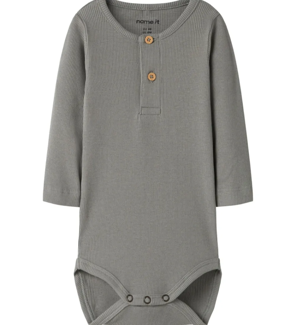Bodyer|Drengetøj-Name It Body l/æ - Rib - NbmKab - Shadow