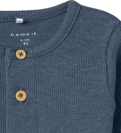 Bodyer|Drengetøj-Name It Body l/æ - Rib - NbmKab - Vintage Indigo/Melange