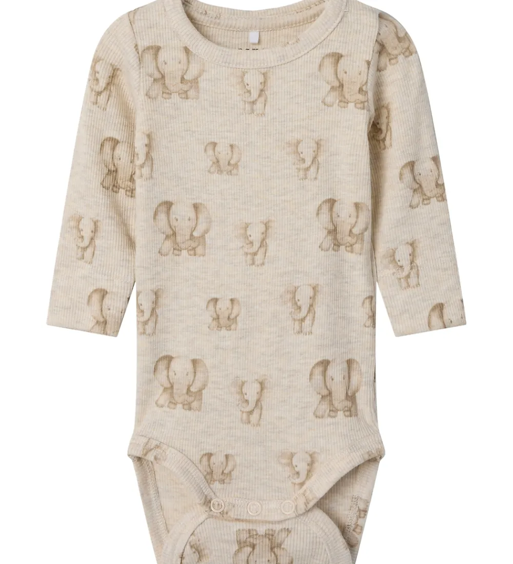 Unisex-Tøj|Pigetøj-Name It Body l/æ - Rib - NbnDam - Peyote Melange