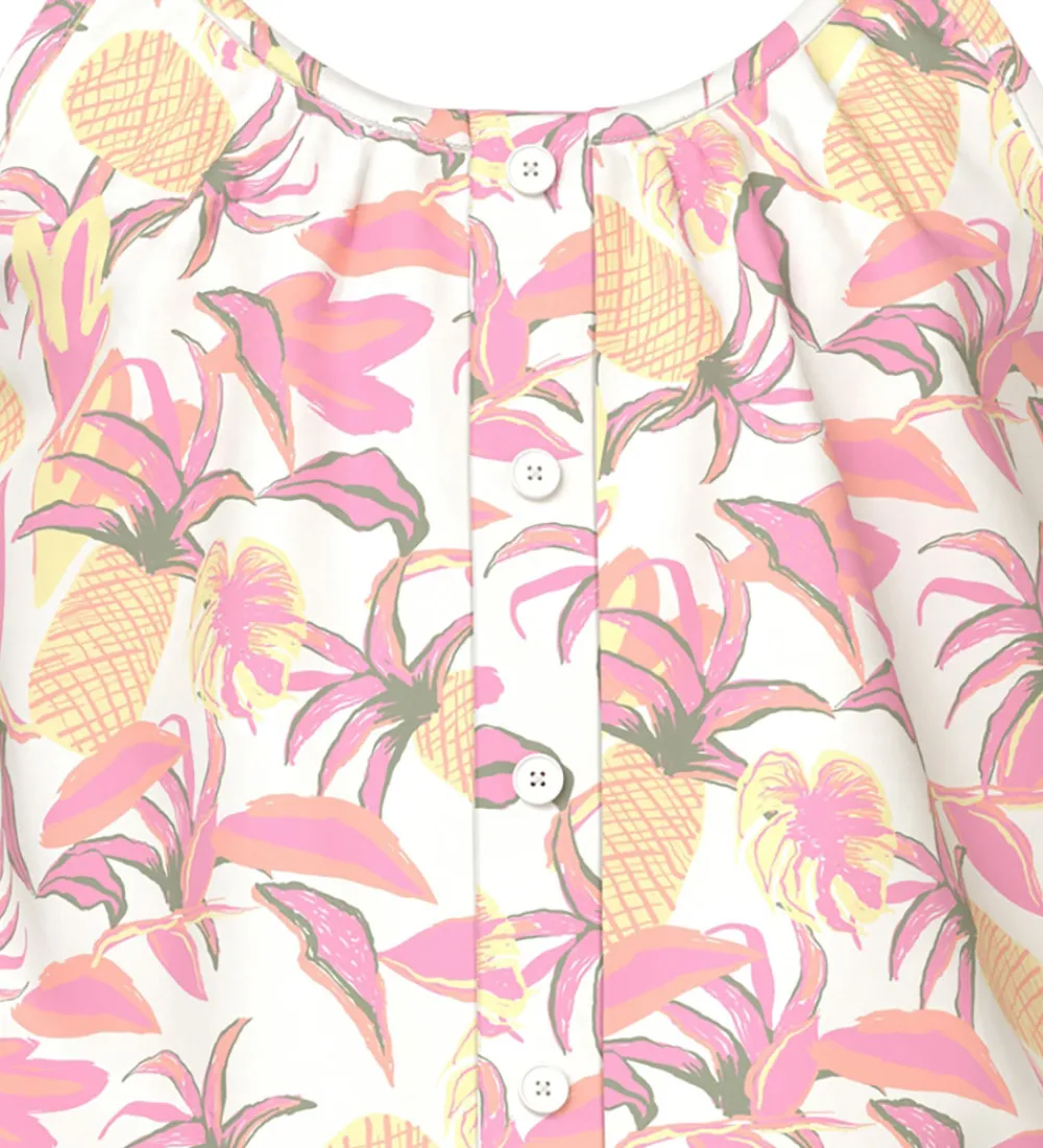 Name It Sommerdragter*Buksedragt - NkfVinaya - Cloud Dancer/Pineapple