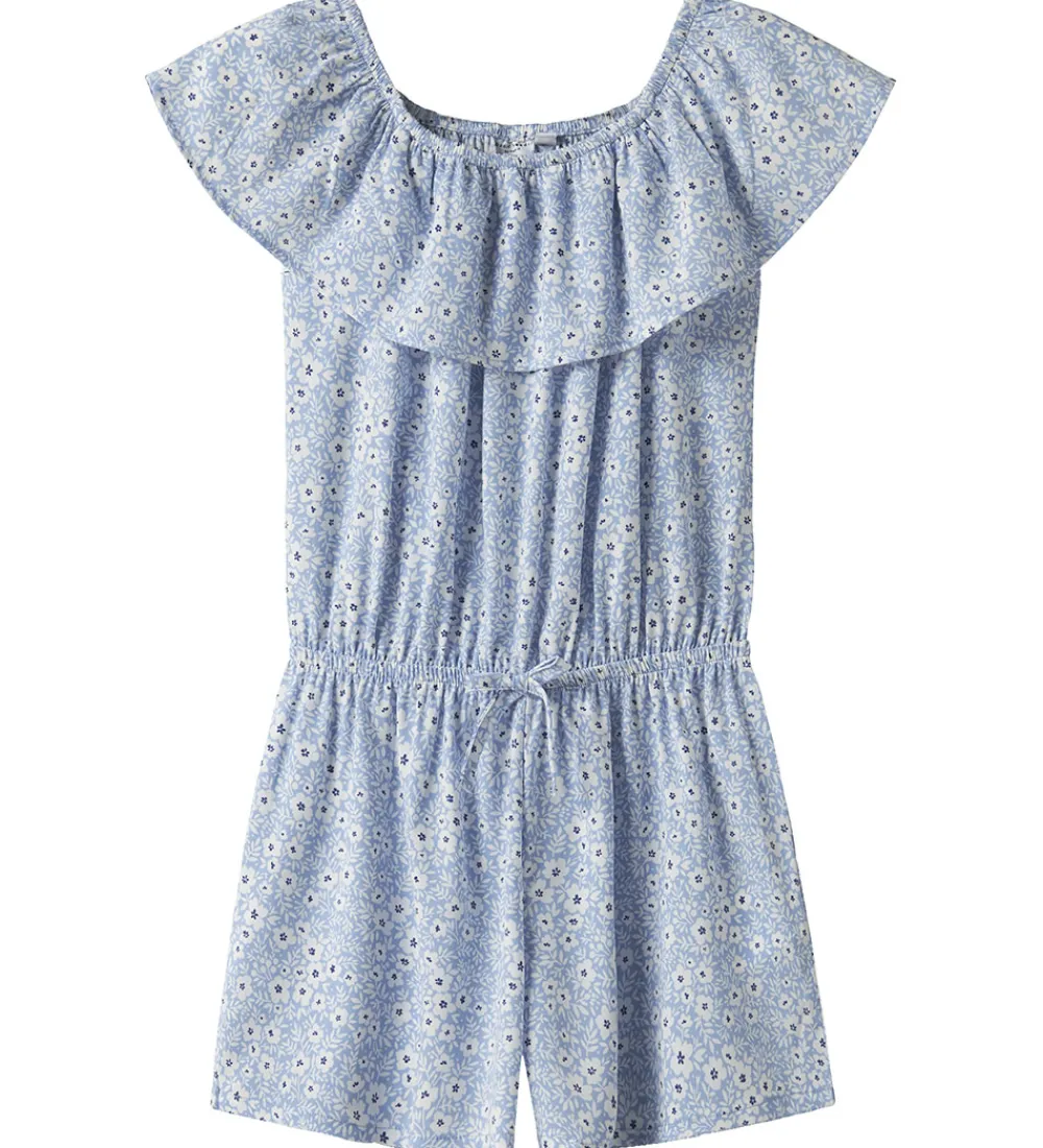 Name It Sommerdragter|Buksedragter*Buksedragt - NkfVianya - Serenity/White Flower