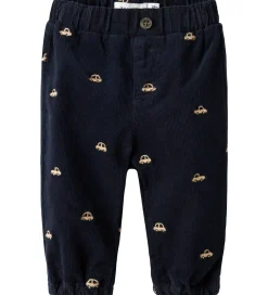 Bukser Og Jeans-Name It Bukser - Fløjsvelour - NbmBen - Baggy - Navy Blazer