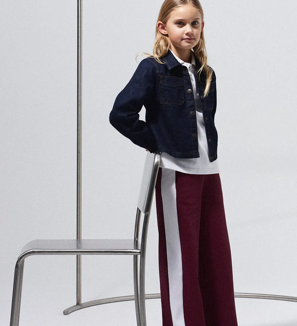 Bukser Og Jeans-Name It Bukser - Piqué - NkfRivea - Wide - Burgundy