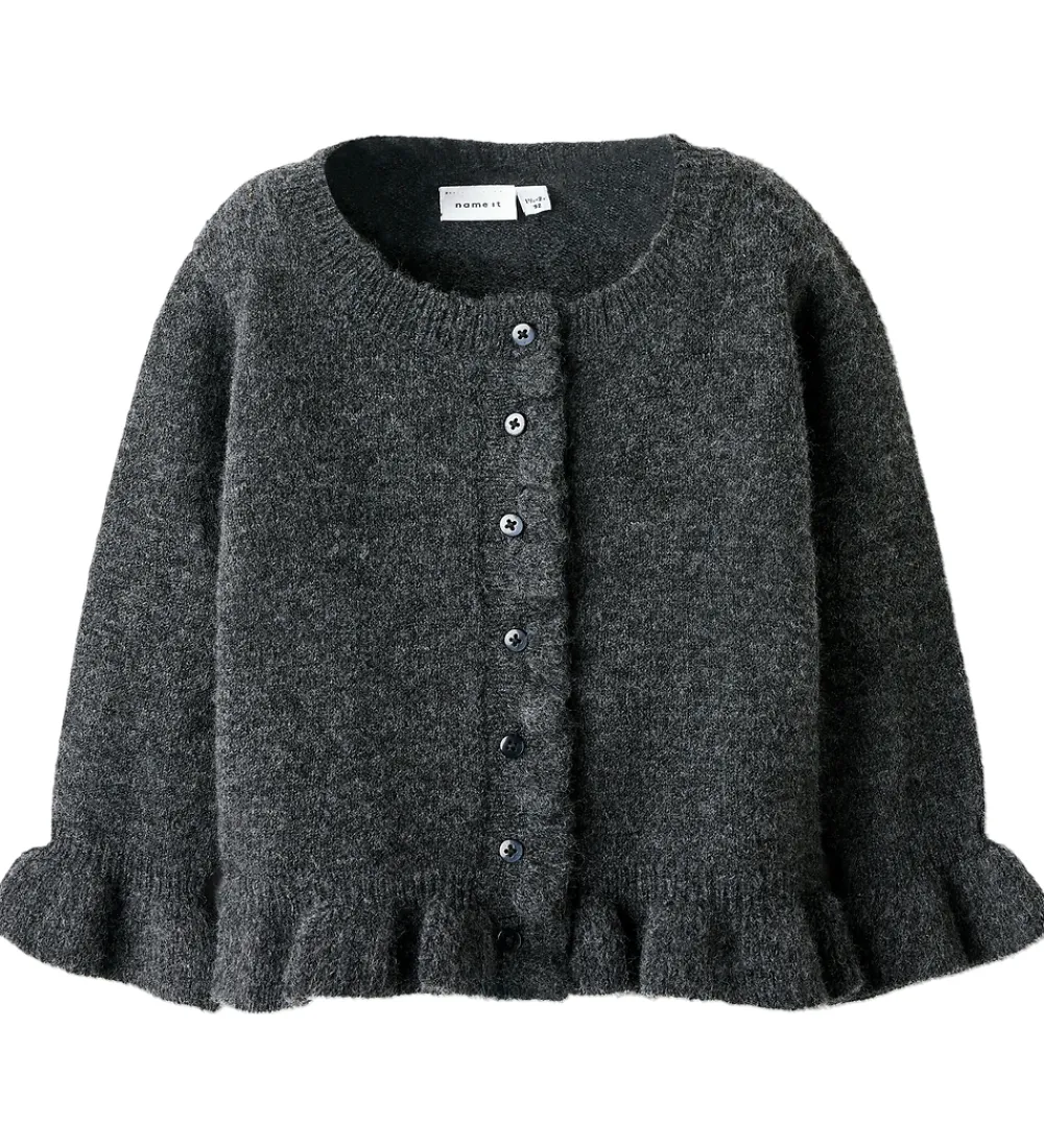 Name It Cardigans*Cardigan - Strik - NmfSupia - Mørkegråmeleret