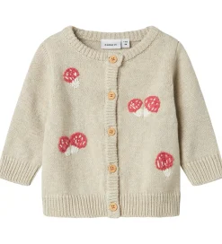 Name It Striktrøjer*Cardigan - Strik - NbfLinie - Peyote Melange m. Print