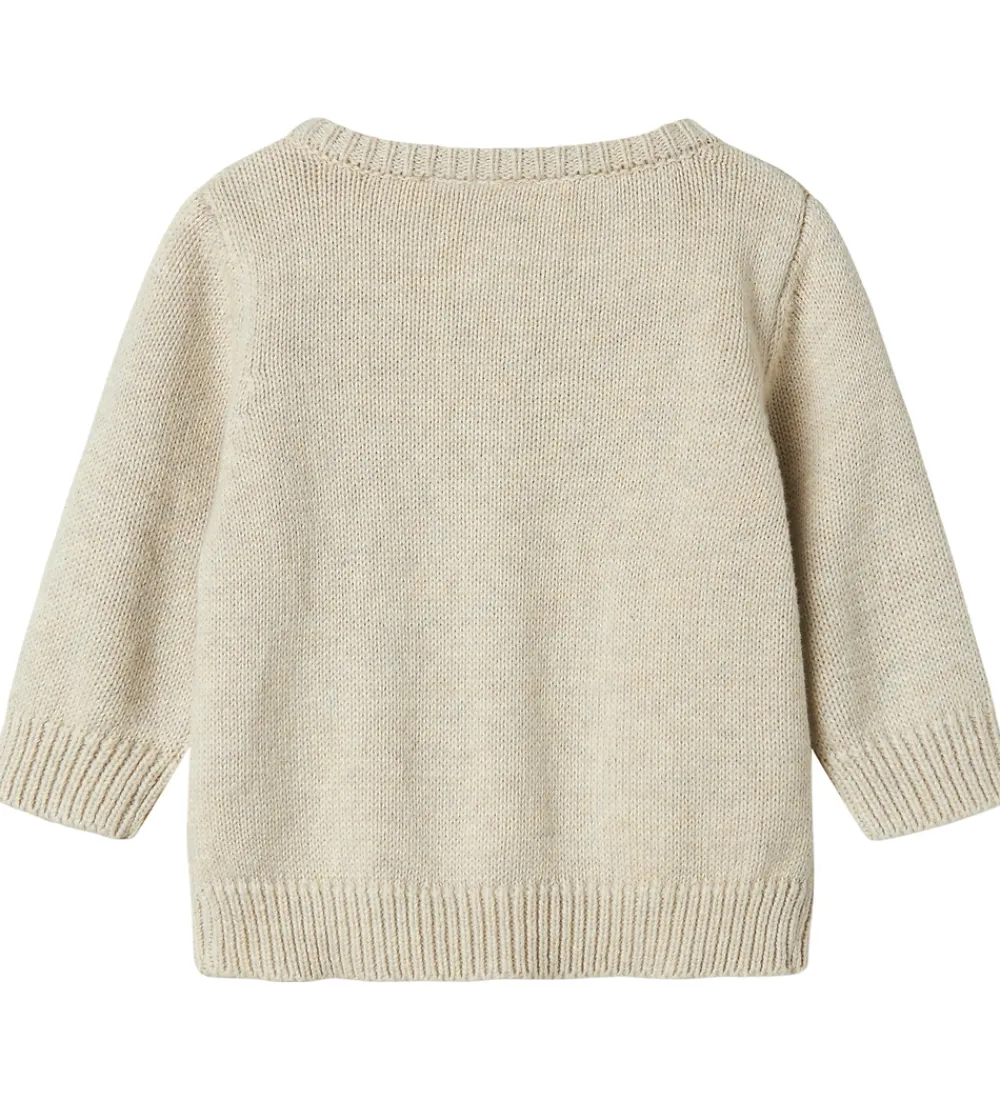Name It Striktrøjer*Cardigan - Strik - NbfLinie - Peyote Melange m. Print