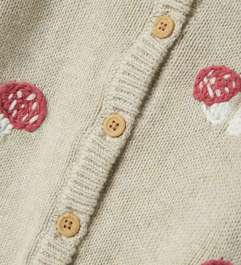 Name It Striktrøjer*Cardigan - Strik - NbfLinie - Peyote Melange m. Print