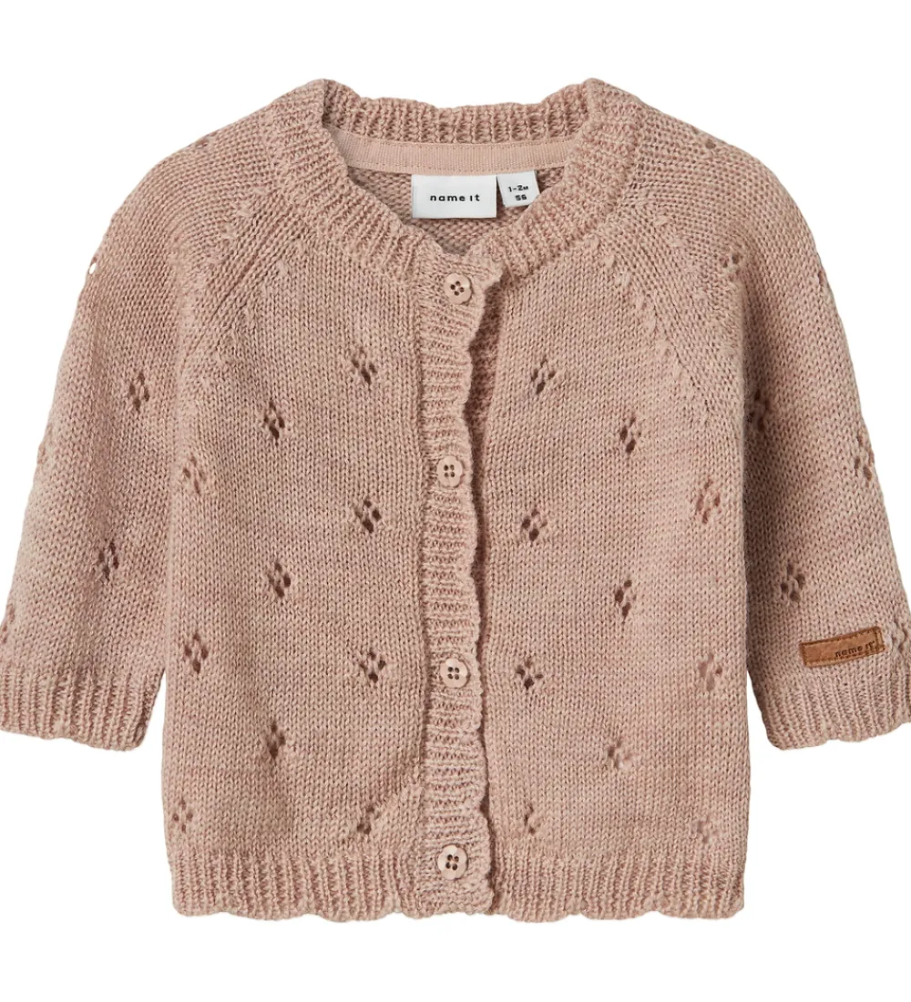 Name It Striktrøjer*Cardigan - Uld - Strik - NbfWrilla - Shadow Gray