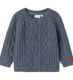 Striktrøjer-Name It Cardigan - Uld - Strik - NbmWrilla - Folkstone Gray