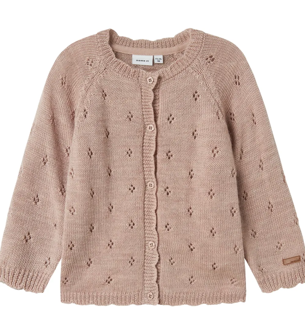 Striktrøjer-Name It Cardigan - Uld - Strik - NmfWrilla - Shadow Gray