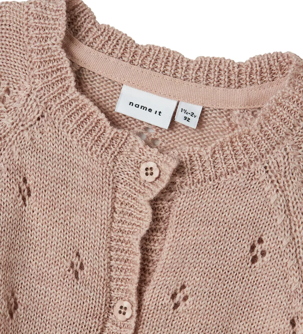 Striktrøjer-Name It Cardigan - Uld - Strik - NmfWrilla - Shadow Gray