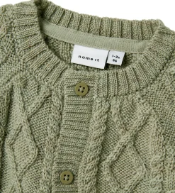 Striktrøjer-Name It Cardigan - Uld - Strik - NbmWrilla - Dried Sage