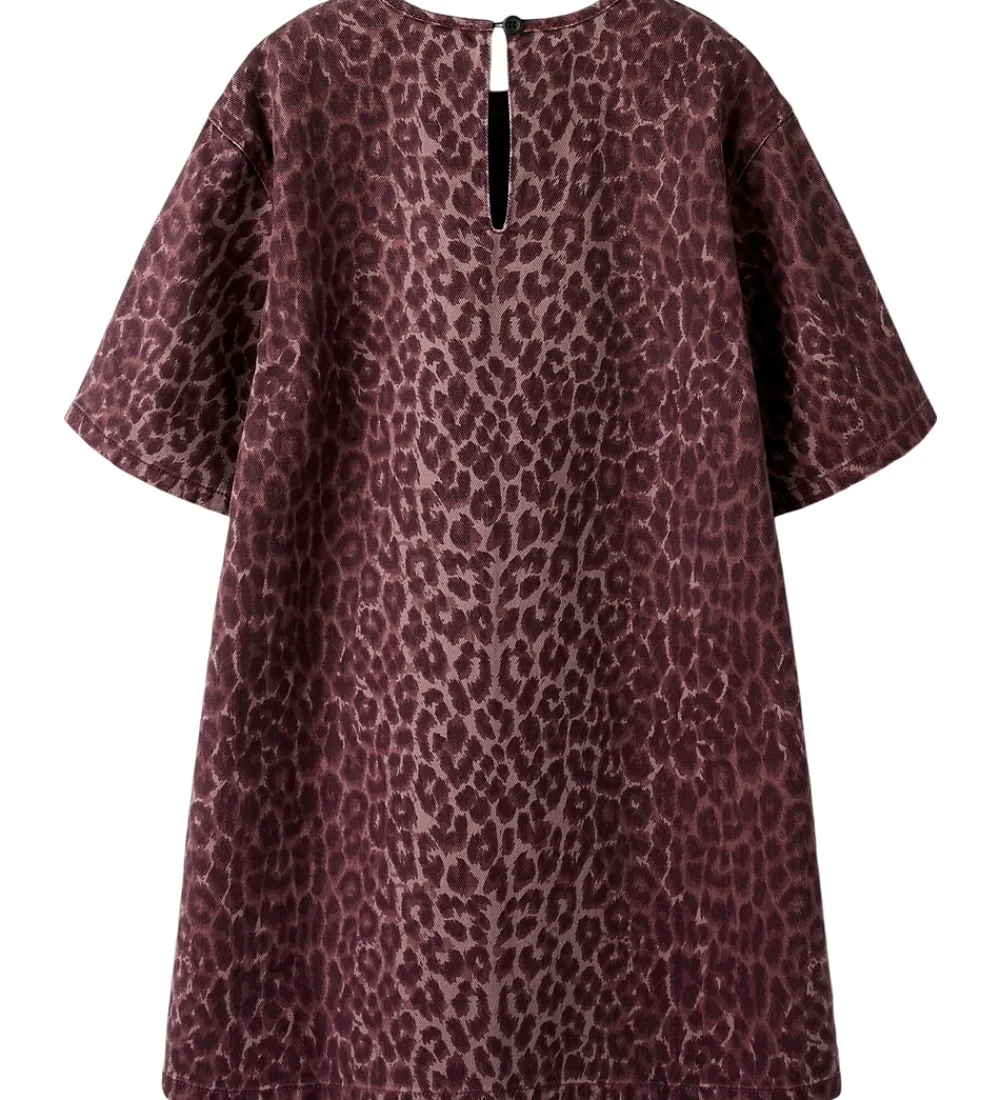 Name It Kjoler*Denimkjole - NkfLeo - Burgundy/Leo
