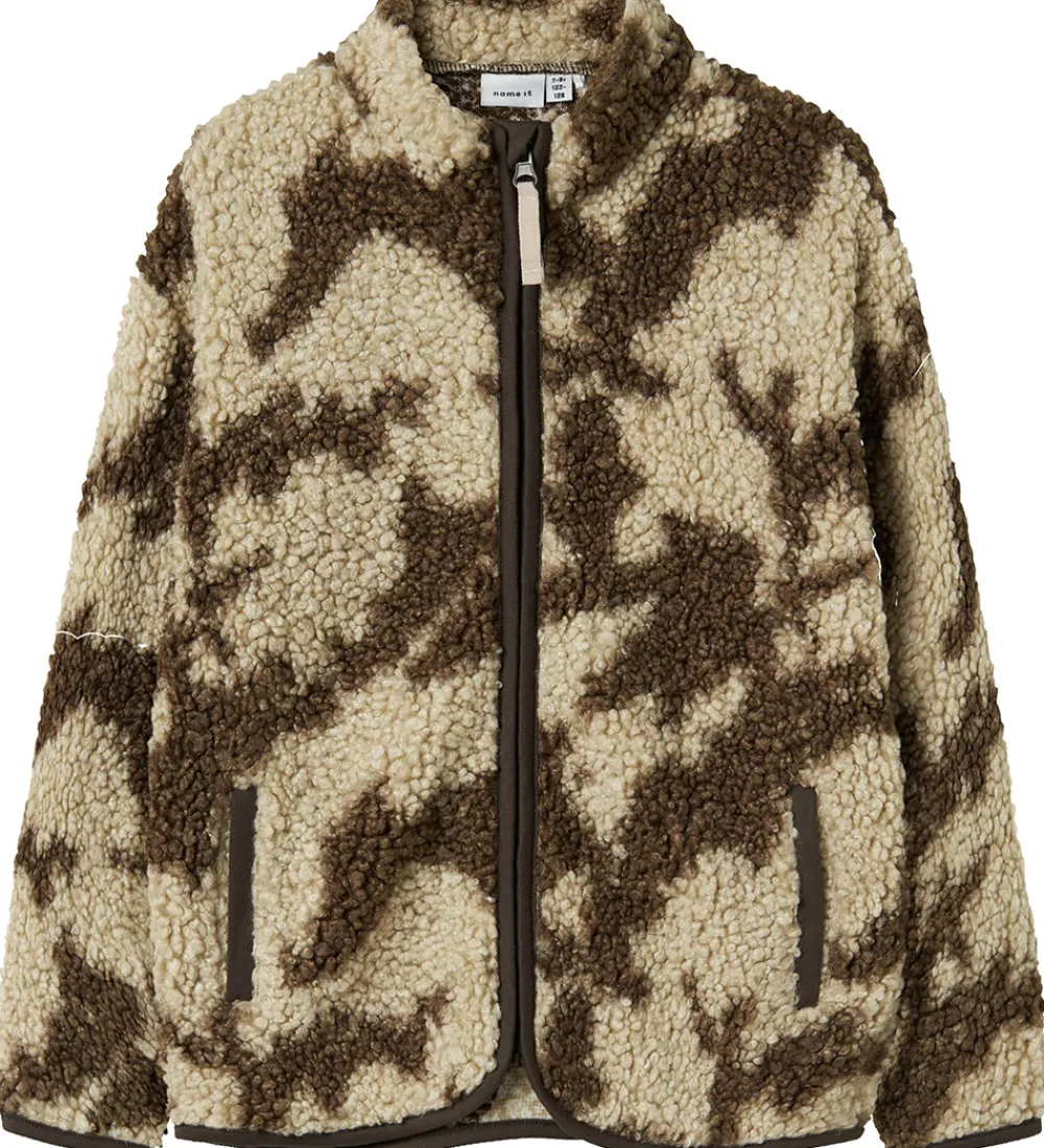 Fleece-Name It Fleecejakke - NkmOzias - Island Fossil/Delicioso