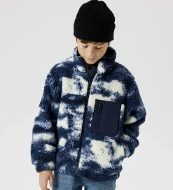 Name It Fleece*Fleecejakke - Teddy - NkmMilou - Navy Blazer m. Mønster