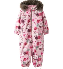 Flyverdragter-Name It Flyverdragt - NmfSnow10 - Noos - Parfait Pink/FLORAL UNI